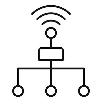 Communications engineer scheme icon, outline style Illustrazione stock
