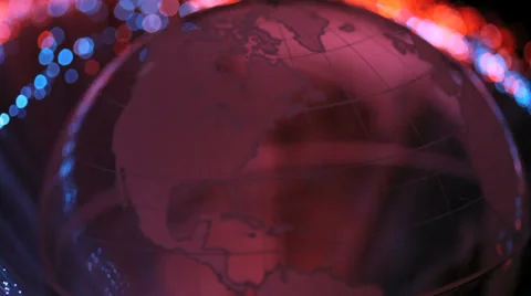 Communications fiber optics and globe Stock Footage 34347700