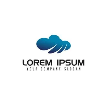 Communications internet cloud logo design concept template Stock Illustration