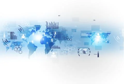 Communications Network Business Interface Stock Illustration