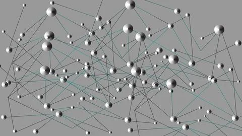 Communications network data process activity, data connect technology illus.. Stock Illustration
