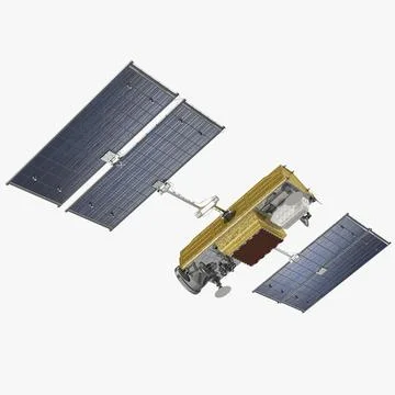 Communications Satellite 3D Model
