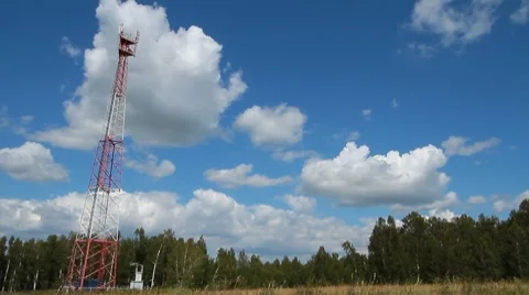 Communications tower 001 Stock Footage 8776168