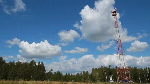 Communications tower 002 Stock Footage 8776175