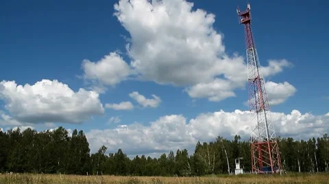 Communications tower 004 Stock Footage 8776162