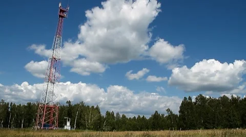 Communications tower 005 Stock Footage 8776164