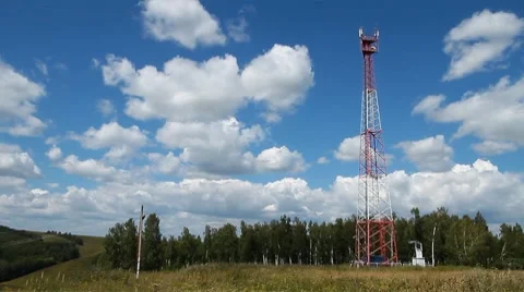 Communications tower 006 Stock Footage 8776216
