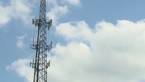 Communications tower and sky timelapse Video stock 76890805