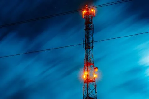 Communications tower antenna Stock Photos