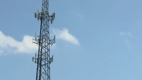 Communications tower timelapse close up Stock Footage 76892102