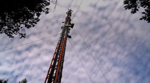 Communications Tower Timelapse Stock Footage 2254585