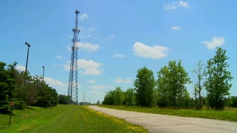 Communications tower timelapse Stock Footage 76892433