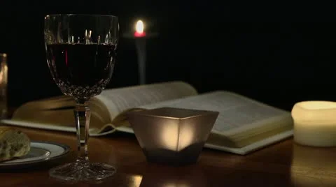 Communion with candles 库存影片 12418889