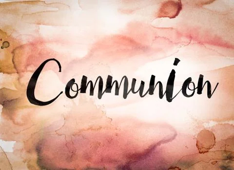 Communion Concept Watercolor Theme Stock Illustration