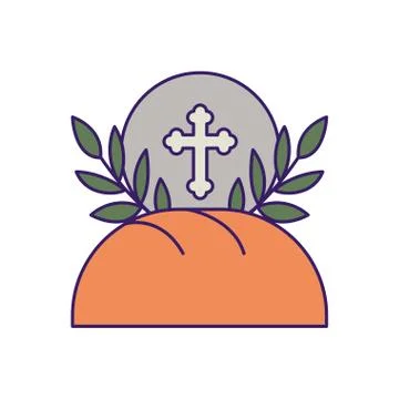 Communion wafer and bread fill vector design Stock Illustration