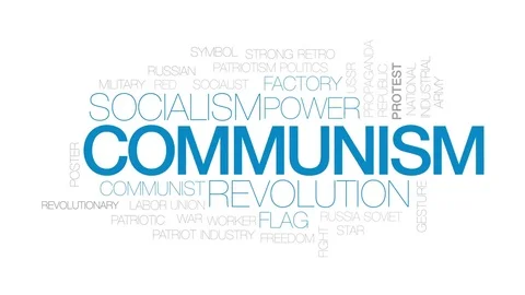 Communism animated word cloud, text design animation. Kinetic typography. Stock Footage 80061694