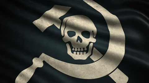 Communism creative flag. Loop. Stock Footage 42894700