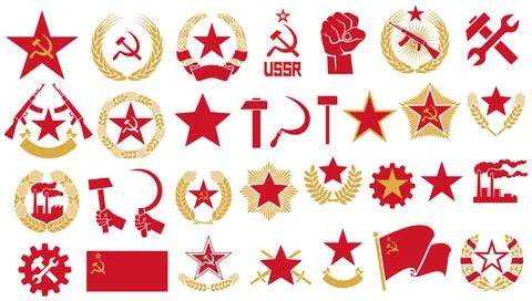 Communism icons set Stock Illustration