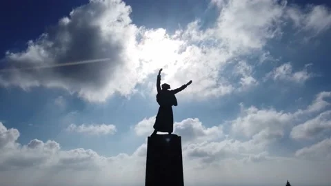 Communist monument dedicated to freedom Stock Footage 221309162