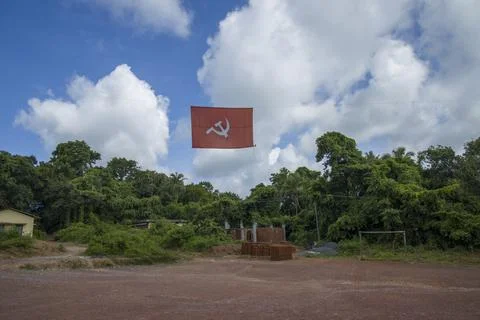 Communist party flag Stock Photos