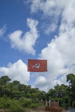 Communist party flag Stock Photos