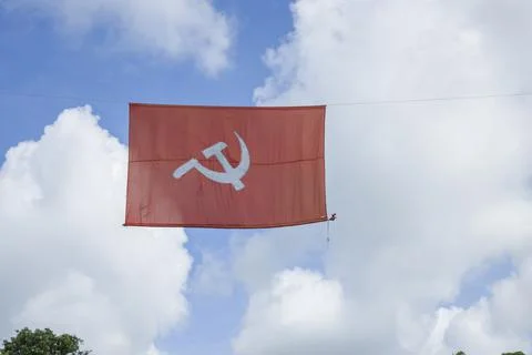 Communist party flag Stock Photos