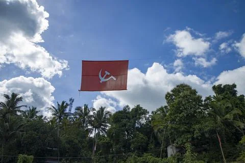 Communist party flag Stock Photos
