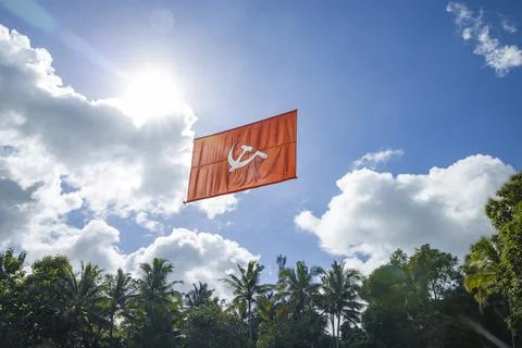 Communist party flag Stock Photos