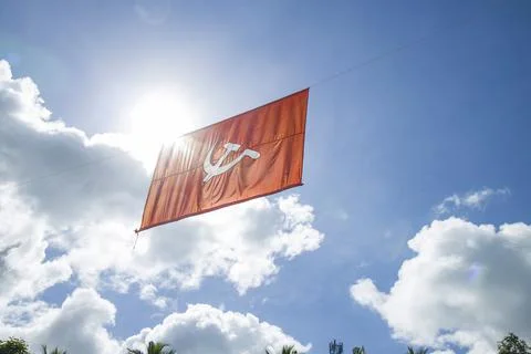 Communist party flag Stock Photos