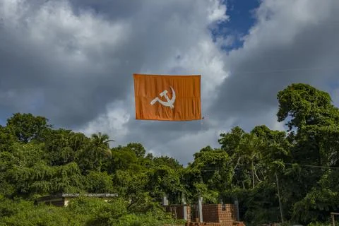 Communist party flag Stock Photos