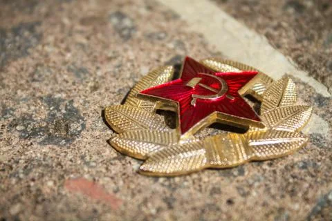 Communist Soviet Badge Stock Photos