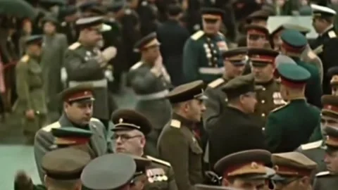 Communist victory parade on Red Square 1945 (7) Video stock 239014187