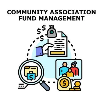 Community association fund management vector illustration concept Stock Illustration