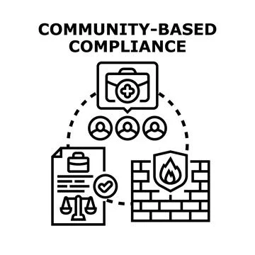 Community based compliance achieving regulation and safety goals Stock Illustration