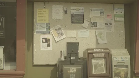 Community Bulletin Board Insert Stock Footage 86707964