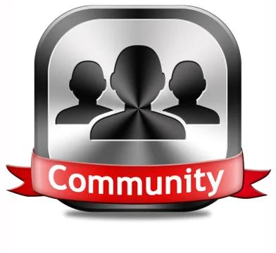 Community button Stock Illustration