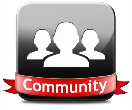 Community button Illustrazione stock