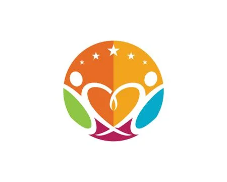 Community Care Logo Illustrazione stock