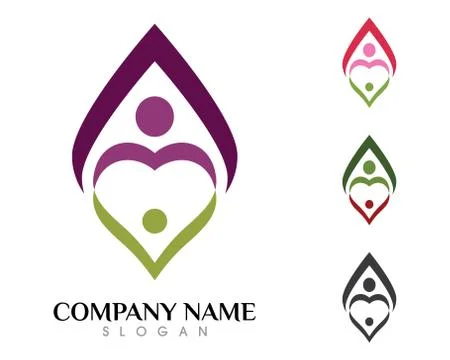 Community Care Logo Illustrazione stock