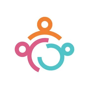 Community care logo 스톡 일러스트