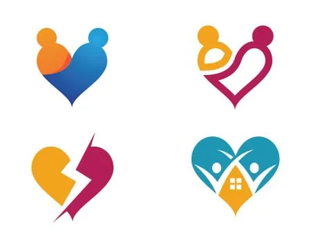 Community care Logo template vector icon. Stock Illustration