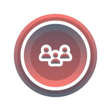Community coin gradient logo design template icon Stock Illustration