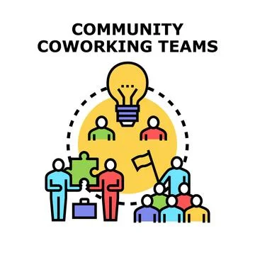 Community collaborating, developing business strategy and leadership Stock Illustration