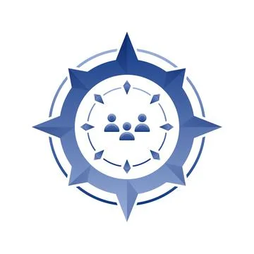 Community compass gradient logo design template icon Stock Illustration