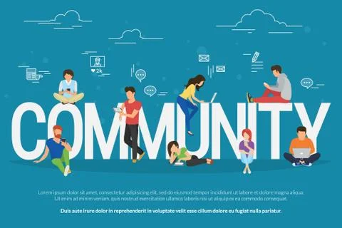 Community concept illustration Illustrazione stock