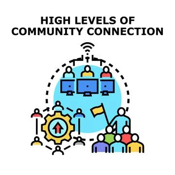 Community connection building strong network relationships Stock Illustration