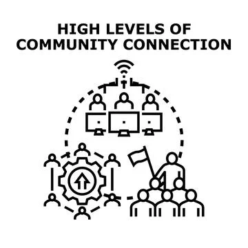 Community connection building strong network relationships Stock Illustration