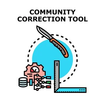 Community correction tool vector concept illustration Stock Illustration