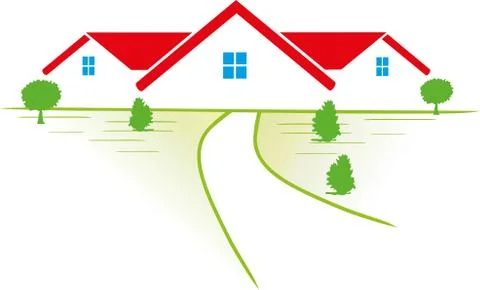 COMMUNITY IN THE COUNTRY SIDE Stockillustratie