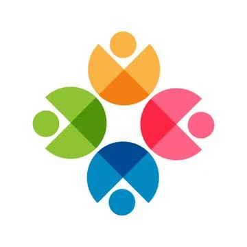 Community design inspiration vector template, Social relationship and ic Stock Illustration